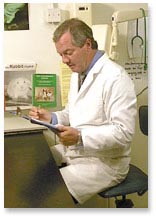 vet reviewing the case
